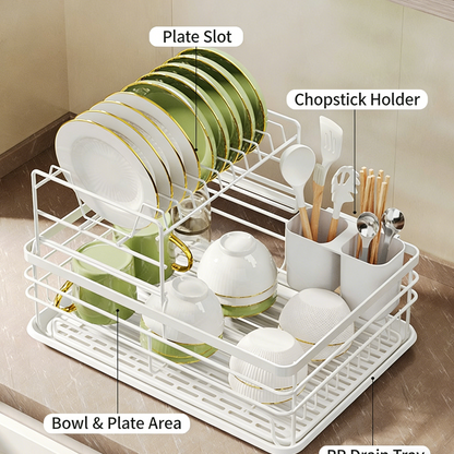 Kitchen Counter Drainer with Utensil Holder
