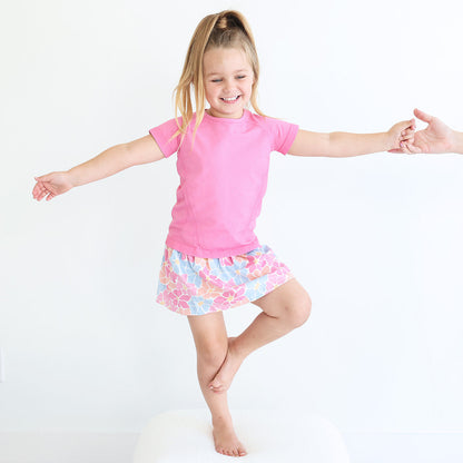 Kids Active Short Sleeve Athletic Top | Power Pink