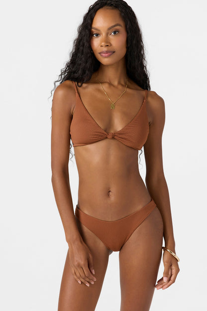 SALTWATER SOLIDS RIB PISMO BRALETTE TOP