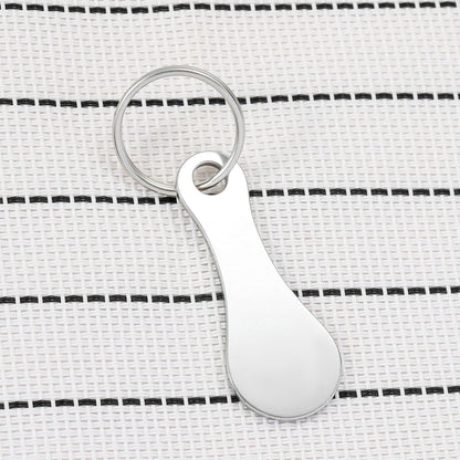 Mini Aluminum Alloy Key Ring Shopping Trolley Tokens(3Pcs)