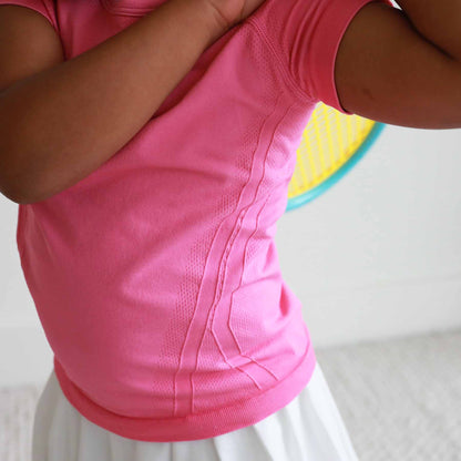 Kids Active Short Sleeve Athletic Top | Power Pink