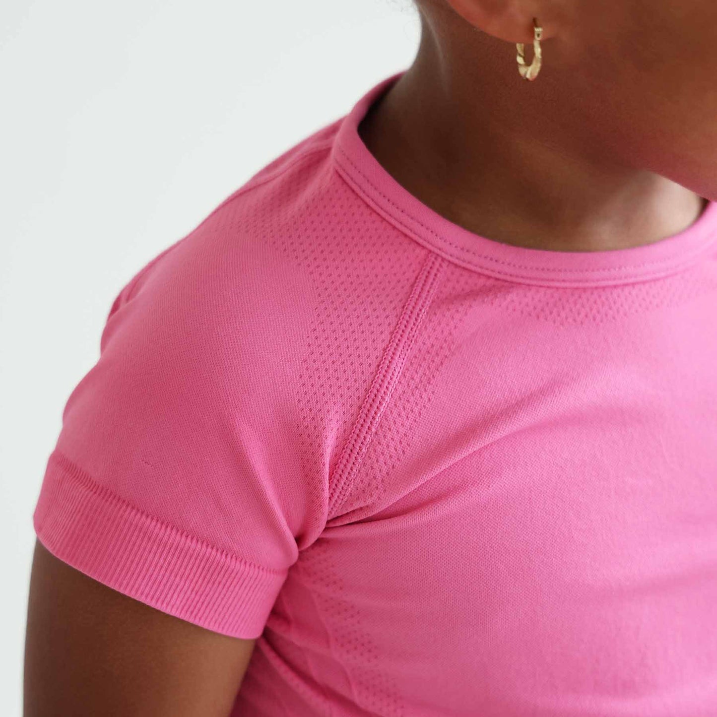 Kids Active Short Sleeve Athletic Top | Power Pink