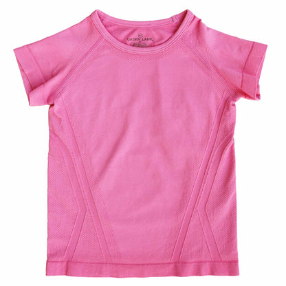 Kids Active Short Sleeve Athletic Top | Power Pink