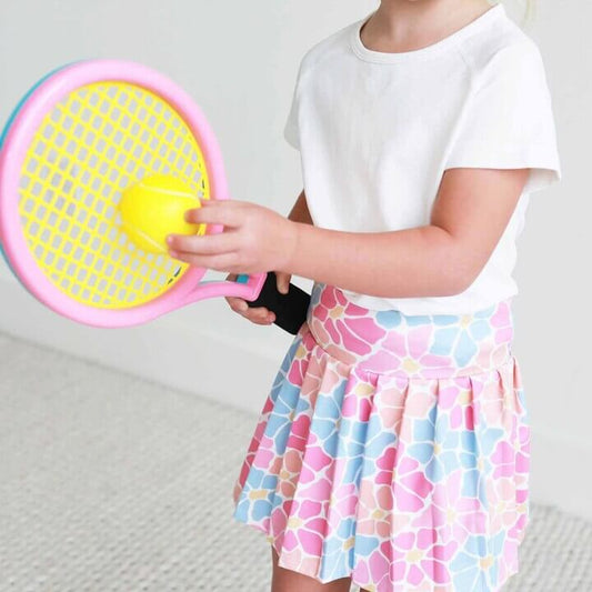 Kids Athletic Pleated Skirt | Power Flowers