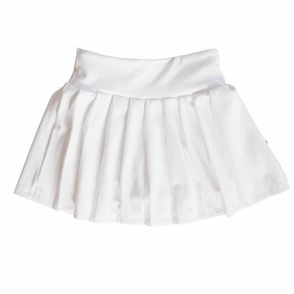 Kids Athletic Pleated Skirt | White