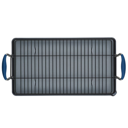 10 x 18-Inch Double Burner Griddle with Multi-Purpose Rack
